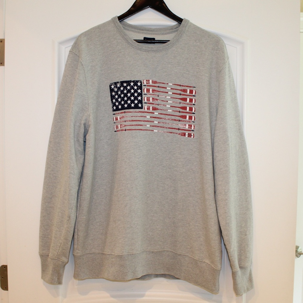 J. Crew American flag sweatshirt (men’s XL)